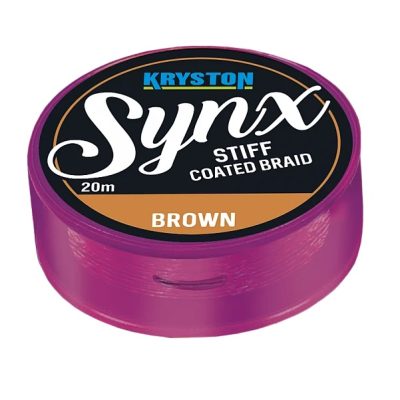 Kryston- Synx Stiff Coated Braid Gravel Brown 20lb 20m- plecionka przyponowa