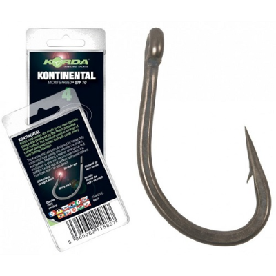Korda- Kontinental Hooks Size 4- haki karpiowe
