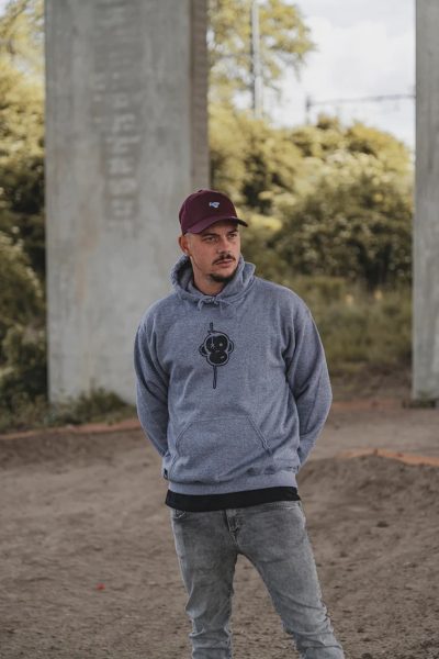 Monkey Climber- Fade Hoodie Grey- bluza