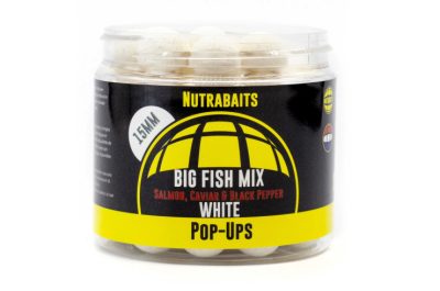 Nutrabaits- Big Fish Mix Shelf-Life Pop Ups White 15mm