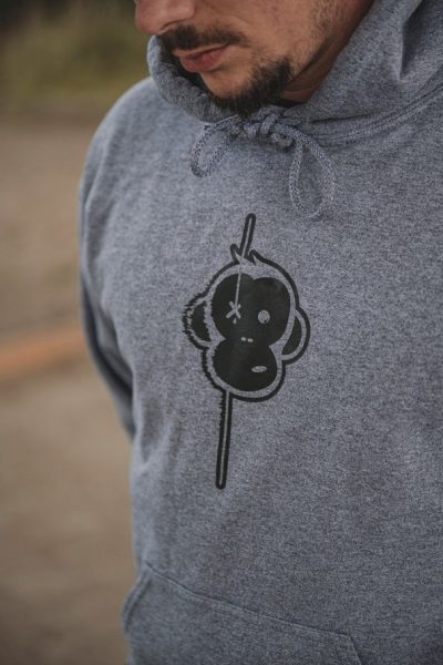 Monkey Climber- Fade Hoodie Grey- bluza - obrazek 2