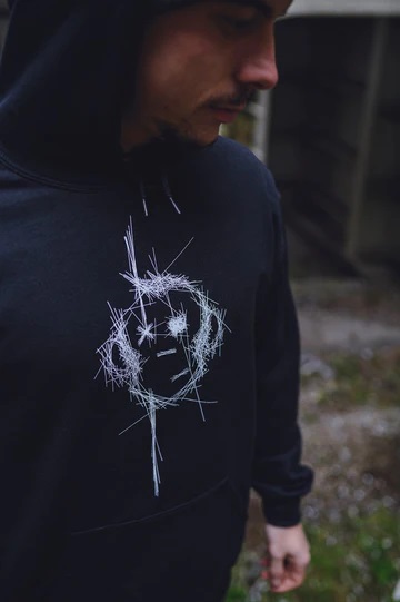 Monkey Climber- Surface Hoodie Black- bluza