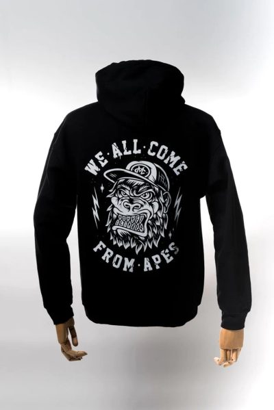 Monkey Climber- Ape Hoodie Black- bluza