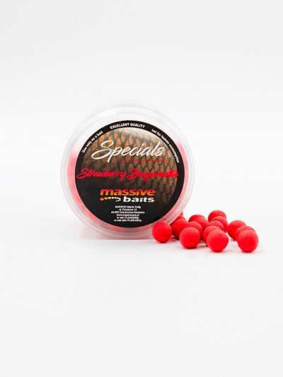 Massive Baits- Special Pop-Ups Strawberry Bergamotta 11mm- kulki płaywające