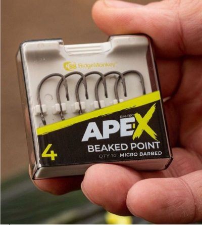 Ridge Monkey- Ape-X Beaked Point Barbed Size 4- haczyki karpiowe - obrazek 2