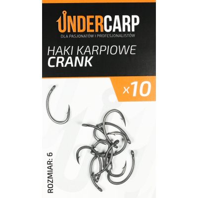 UnderCarp- Teflonowe haki karpiowe CRANK 6 - obrazek 1