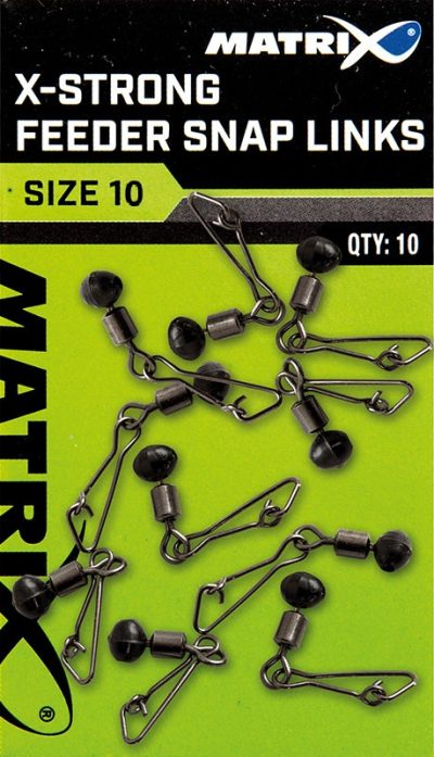 Matrix- X-Strong Feeder Snap Links Size 10- krętliki do koszyczka